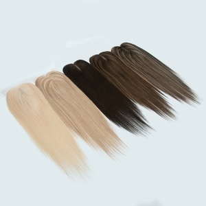 ท็อปเปอร์ผมไหมแบบปกปิดหนังศีรษะ พร้อมด้วย HD Lace Front ขนาด 3x6 นิ้ว ผลิตตามสั่งจากโรงงาน สำหรับผมบางและเส้นเล็ก - Product Image 6