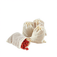 Sacs en mousseline de coton naturel non blanchi personnalisés avec fermeture éclair, 6x8 pouces, Fujian Chine, pour cadeaux - Épices, café, thé, infusions, soupes, sauces, bouillons, ragoûts