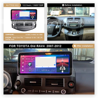 Cadre de navigation GPS de voiture noir UV pour TOYOTA Old RAV4 2007-2012 Cadre de transition DSP Stéréo pour installation de lecteur DVD Surround