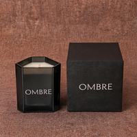 Pot à bougie personnalisé 10oz 12oz, design unique, noir mat, vide, en verre, pour bougies parfumées