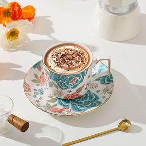 220ml Luxury Gold Rim Coffee Cup and Saucer Afternoon <b>Tea</b> Cups <b>Set</b> Porcelain <b>Tea</b> <b>Gift</b> <b>Set</b> - Product Image 4