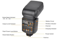 Flash Speedlite Profesional para Cámara DSLR Godox TT520II con Señal Inalámbrica Integrada de 433MHz Compatible con Zapata de Canon, Nikon y Sony