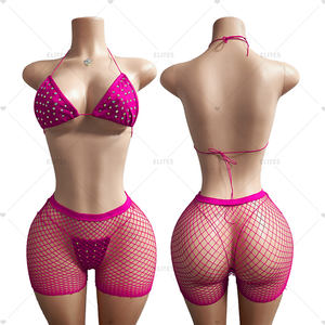 ملابس داخلية مثيرة شبكية من إيليتس، ملابس رقص غريبة، بيكيني، أزياء داخلية، ملابس رقص العمود - Product Image 5