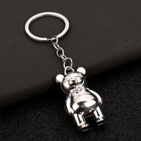 Porte-clés en métal Ours Violent Mignon, Pendentif Figurine Ours en Peluche Créatif et Personnalisé, pour Hommes et Femmes, Anneau de Clés de Voiture, Breloque de Sac Tendance, Cadeau