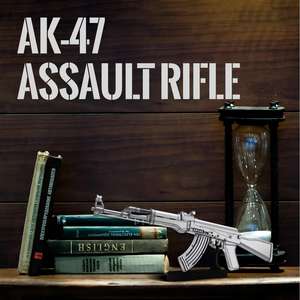 Piececool Modern <span class=keywords><strong>AK</strong></span> 47 Assault <span class=keywords><strong>Rifle</strong></span> 3D Metal Puzzle DIY Weapon Model Kit Collectible Display Gift Toy untuk Dewasa & Anak-anak - Product Image 2