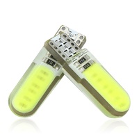 Ampoule LED COB en silicone T10 W5W 194 168 pour voiture, sans erreur Canbus, éclairage intérieur, lecture, éclairage latéral, éclairage de plaque d'immatriculation