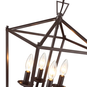 <span class=keywords><strong>Lustre</strong></span> industriel à 4 lumières Plafonnier en bronze Plafonnier encastré en métal <span class=keywords><strong>Cage</strong></span> géométrique E12 <span class=keywords><strong>Escalier</strong></span> Couloir - Product Image 6