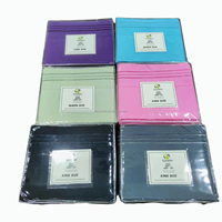 Parure de draps King Size en microfibre écologique 1800 fils, broderie 3 lignes, draps-housses unis doux pour hôtels