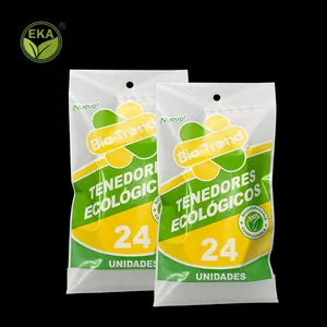 Minlee Eco Friendly Cornstarc Self Adhesive Data Line Header Bag Biodegradable Sock For Packaging Small Custom Bags
