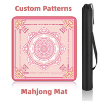Tapis de Mahjong en Néoprène Personnalisé Style Américain Luxe Vert Citron Paon pour Cadeau de Noël – Vente en Gros