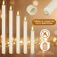 Lampe Bougie LED Sans Flamme Blanche Ivoire Télécommandée en Plastique Écologique Sûre et Haute pour Décoration Maison, Fêtes, Banquets, Halloween