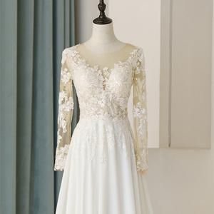Jancember RL151 nuovo abito lungo abito da <span class=keywords><strong>sposa</strong></span> in pizzo Tulle netto formale per le donne per le donne della <span class=keywords><strong>sposa</strong></span> - Product Image 4