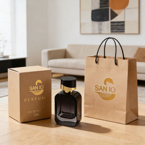 ขวดน้ำหอมแก้วหรูหราสีน้ำเงินเข้ม ดีไซน์สวยงาม พร้อมกล่อง ขนาด 50 มล. สำหรับผู้หญิงและผู้ชาย สั่งผลิตได้จำนวนน้อย - Product Image 2