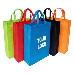 Promo Wholesale Business Personalized Tote Shopping Custom Size <b>Multi</b> <b>Color</b> Logo Printed Laminated Non Woven Bag - Product Image 5