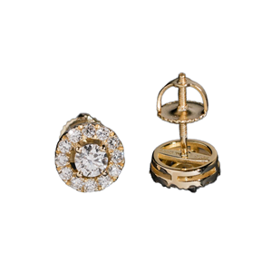 Pendientes Circulares de 8.5mm con Diamantes Cultivados en Laboratorio, Plata de Ley 925, Corte Brillante, Certificación IGI, Estilo Hip Hop para Hombre, Ideales para Bodas - Product Image 1