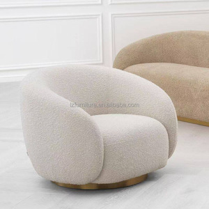 Modern Swivel Accent <b>Chair</b> <b>Barrel</b> Armchair Upholstered Performance Fabric Solid Wood Legs Commercial Hotel Apartment Living Room - Product Image 6