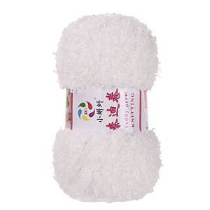 Fil à tricoter Teddy Curly Wool Blended 100G pour le tricot artisanal, les écharpes, le crochet, les chaussures, les chapeaux, les jouets en peluche - Product Image 6