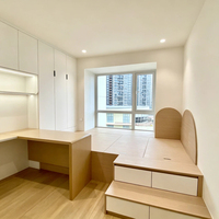 Lit tatami multifonctionnel avec rangement en bois