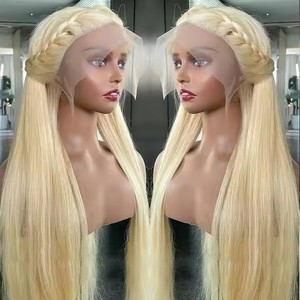 Perruques Lace Front 12A en Cheveux Naturels <span class=keywords><strong>Blond</strong></span> Miel, Perruque Frontale Transparente HD 13x4, Perruques en Cheveux Humains 613 pour Femmes Noires - Product Image 1