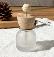 Diffuseur de parfum pour voiture en verre transparent en forme de balle givrée colorée, avec bouchon à vis, 10 ml