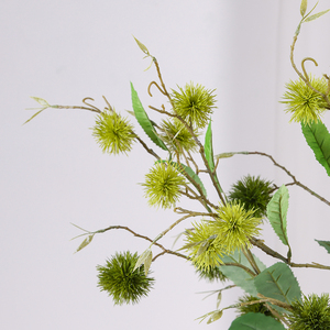 Planta artificial castaño con hojas interior muebles para el hogar jarrón decoración Castanea Mollissima <span class=keywords><strong>Blume</strong></span> planta falsa fruta - Product Image 4