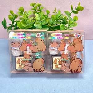 Ensemble de tampons encreurs à rouleaux en plastique pour enfants, motif dessin animé, avec poignée, petit cadeau pour l'école primaire et la maternelle, jouets de tamponnage en gros - Product Image 4