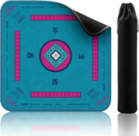 Tapis de Mahjong Américain Portable Antidérapant et Silencieux, Anti-taches, avec Sac de Transport en Caoutchouc – Disponible en Stock pour Livraison Immédiate