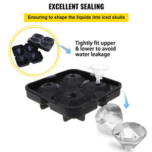 Vereinigte Staaten USA Kanada Große runde Diamant kugel Silikon Eiswürfel schale Form mit Deckel Behälter - Product Image 6