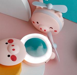 Specchio cosmetico ricaricabile portatile a LED Mini luce di riempimento specchio cosmetico a ventaglio - Product Image 5