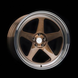 Cerchi Forgiati Monoblocco 168 Custom Desmond Evo Style con Bordo Lucido, 5 Razze, Concavi Profondi, da 15-24 Pollici, 5x100 5x108 5x112 5x114.3 - Product Image 3