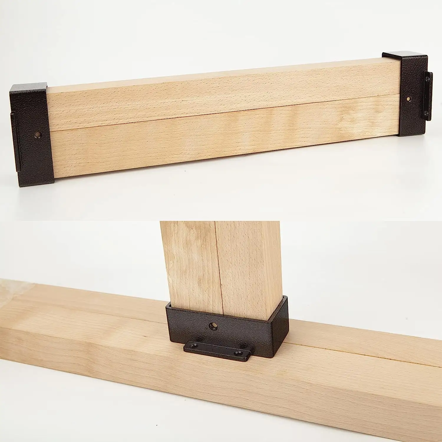 2X4 Zwarte Balkhanger U Gevormde Verborgen Flenzen, Stalen Dek Reling Hek Beugel Post Verbinding Connector Voor Houten Hout