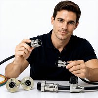 Boîtier ABS personnalisé avec contact en laiton, adaptateur d'alimentation automobile avec câble 15A 220V