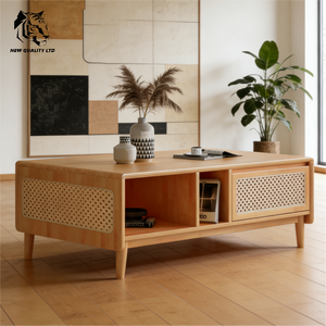 Fabricante chino, buen precio, personalizable, gran stock listo para enviar, mesa de café, nuevo diseño, muebles de sala de estar, mesa de centro de madera - Product Image 1