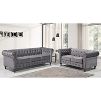Ensemble de canapés modulaires en tissu de style européen de luxe avec fonction lit et inclinaison pour salon