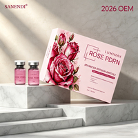 Sérum Ampoule PDRN à la Rose pour Peau Lisse et Uniforme, Éclaircissant Teint Terne, Réparateur Cutané, Enrichi en Extrait Naturel de Rose, Vente en Gros OEM
