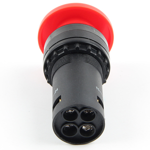 HABOO Bouton poussoir d'arrêt d'urgence rouge 22 mm, à maintien en position, 5A 300V - Product Image 3