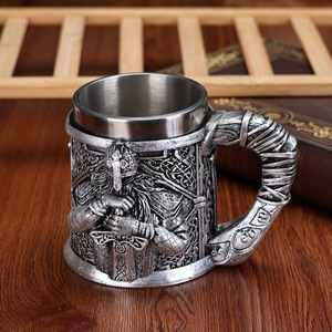 Taza de Cerveza Vikinga Medieval Retro con Diseño en Relieve 3D de Cabeza Vikinga, Taza de Café para Bar, Cerveza de Barril - Product Image 6