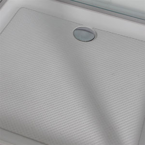 Oumeiga Cabine de <span class=keywords><strong>douche</strong></span> <span class=keywords><strong>italienne</strong></span> pré-assemblée Verre carré avec cadre Pivot Style ouvert pour salle de bain d'hôtel - Product Image 3