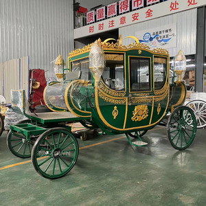 Chariot royal sans chevaux de style Victoria, couleur et ornements personnalisés pour l'aménagement paysager de ville thématique, construction d'attractions touristiques - Product Image 5