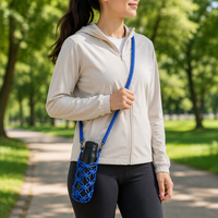 Porte-bouteille d'eau en nylon durable et écologique 2026, réglable avec filet en maille, idéal pour le camping et la randonnée en extérieur (vente en gros)
