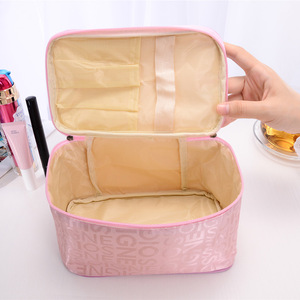 Toiletry Bag <b>Square</b> Polyester Portable Storage Travel Cosmetic Bag - Product Image 2