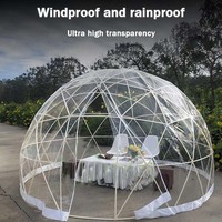 Tente Dôme Transparente en PVC ou en Verre de 4m 5m 6m 8m avec Fenêtre de Vue Extra-large Camping de Luxe Glamping Tienda