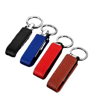 Mewah gratis desain Logo warna-warni Debossed usb flash drive Logo kustom menerima modis kulit USB Stick memori