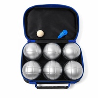 Ensemble de boules de pétanque ZQURE en argent mat, 6 boules de 73 mm, kit complet, outil de mesure Jack, sac de transport, garantie de 2 ans, sports de plein air