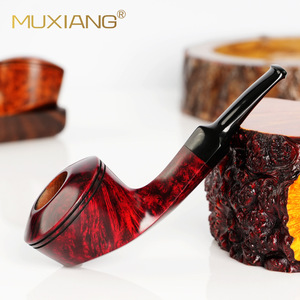 Handmade Briar Wood Tobacco Pipe Bulldog Shape Free Type Solid Wood Smoking Pipe - Product Image 2