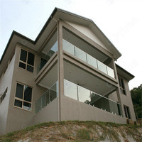 Balustrade en verre moderne Prima pour balcon, escalier, terrasse, système de garde-corps en aluminium et acier inoxydable