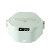 Boîte à lunch chauffante sans fil rechargeable, chauffe-aliments portable sans fil, boîte bento à 3 compartiments avec doublure antibactérienne