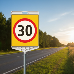Señales de Tráfico Reflectantes de Doble Cara, Velocidad Máxima 30 km/h, Placa Rectangular - Product Image 3