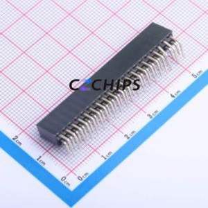 PM254-2-20-W-8.5 Pin Socket Bent Lead Through Hole,P=2.54mm Connector 2x20P 2.54mm 2.54mm Square Hole - Product Image 2