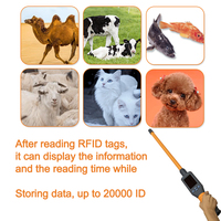Escáner de Animales Portátil FDXB HDX de 134.2KHz, Lector Universal de Largo Alcance, Lector de Chips para Animales, Lector de Etiquetas RFID para Ganado